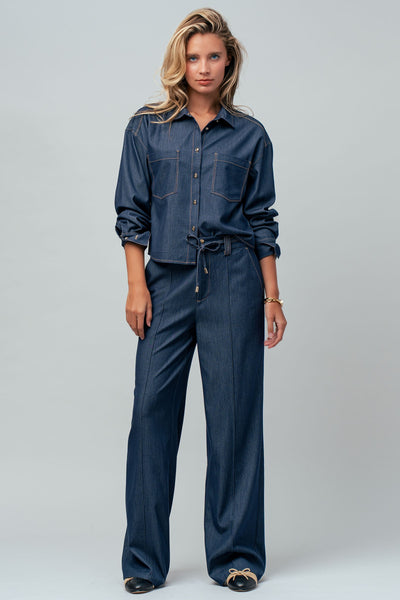 Super Soft Denim Drawstring Pants