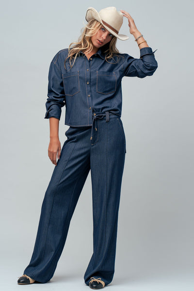 Super Soft Denim Drawstring Pants