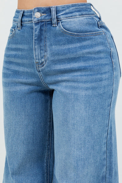 Medium Wash Wideleg Denim Jeans