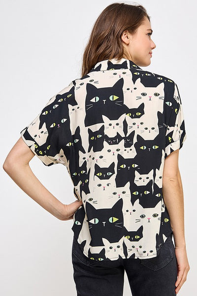 Cats Lightweight Buttow Down Shirt