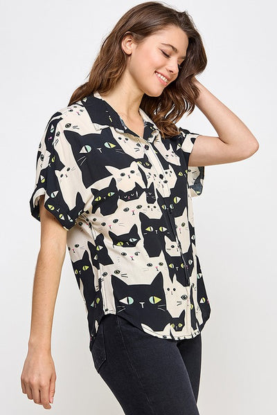 Cats Lightweight Buttow Down Shirt