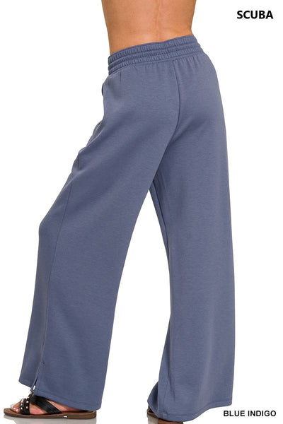 Super Soft Scuba Drawstring Wideleg Pants