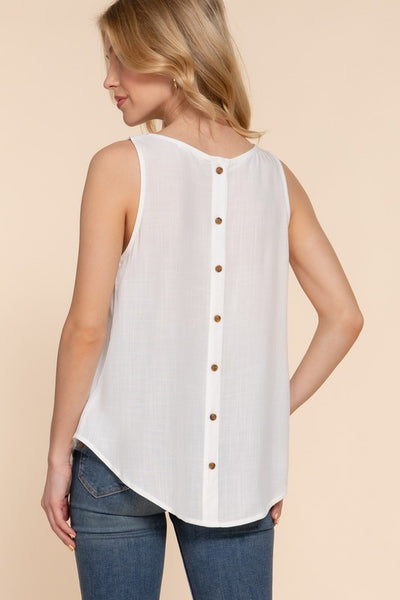 Lightweight Linen Effect Tank Top