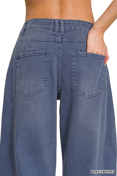 Soft Denim Barrel Jeans