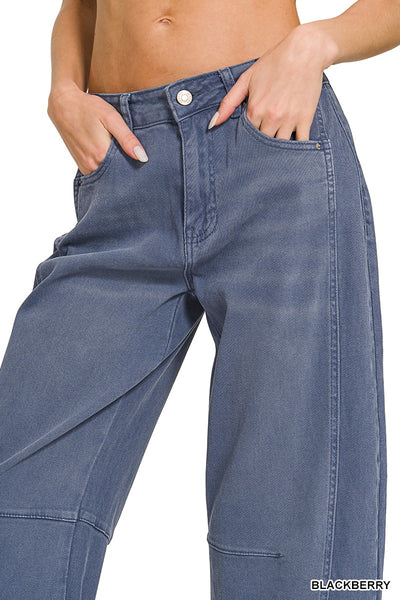 Soft Denim Barrel Jeans