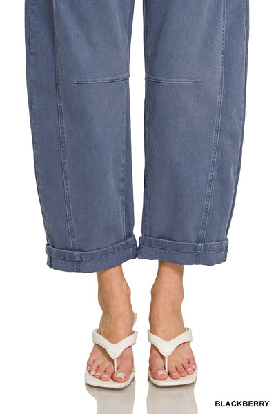 Soft Denim Barrel Jeans