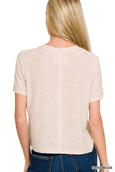 Playera Básica Slub Manga Corta