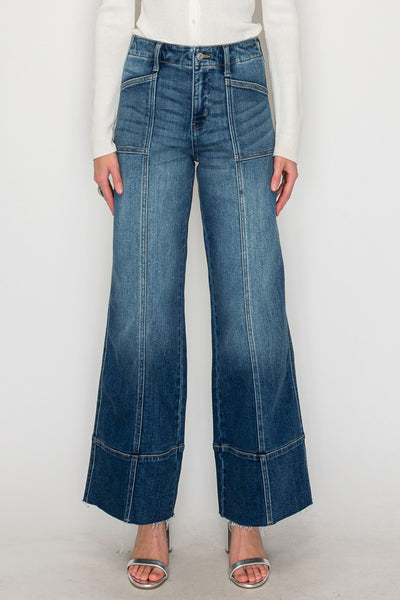 Tummy Control Slim Wideleg Denim Jeans