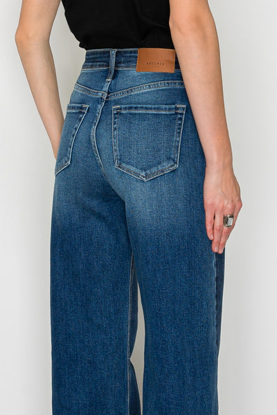 Stretch Mid Rise Flare Jeans