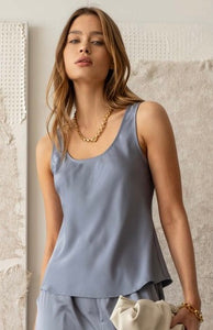 Satin Sleeveless Blouse