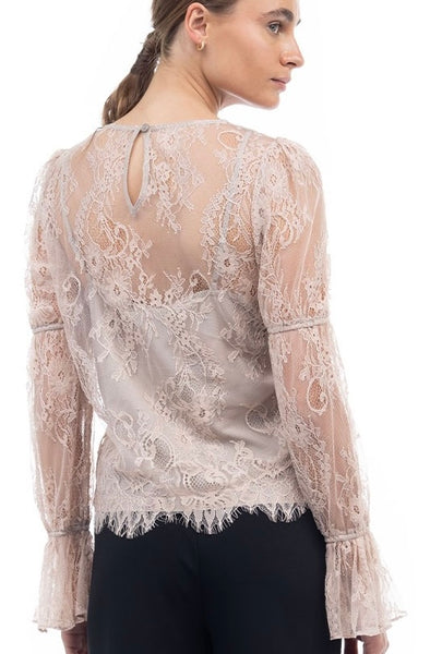 Puff Sleeves Lace Blouse
