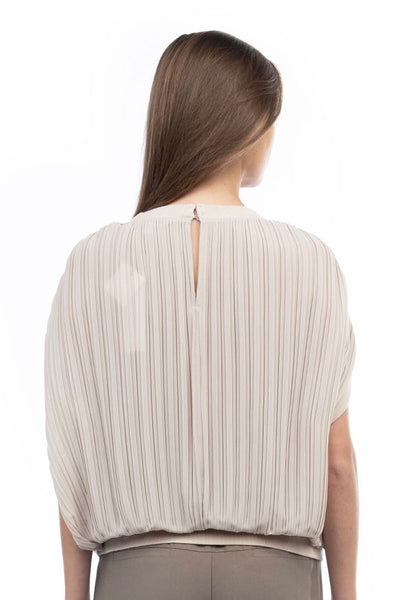 Pleated Dolman Sleeve Blouse