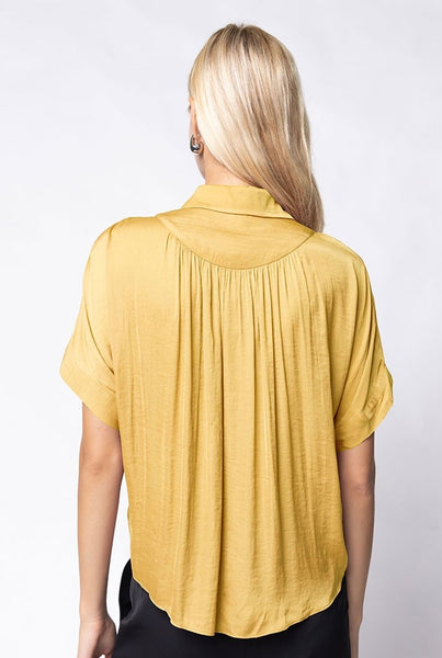 Front Bib Detail Short Sleeve Shirt
