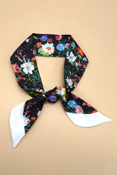 Soft Silky Skinny Twilly Scarf Necklace Wrap
