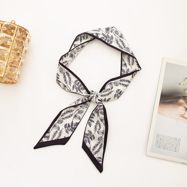 Soft Silky Skinny Twilly Scarf Necklace Wrap