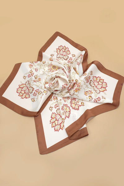 Large Floral Print Bandana Scarf