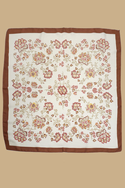 Large Floral Print Bandana Scarf