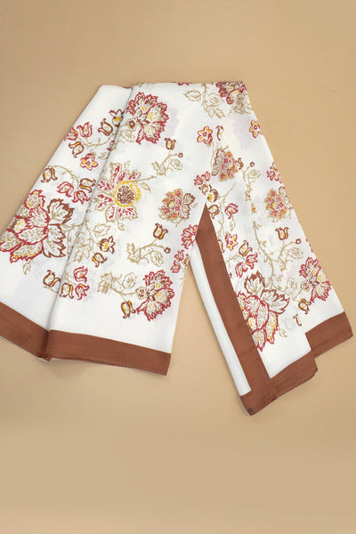Large Floral Print Bandana Scarf