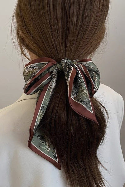 Soft Silky Skinny Twilly Scarf Necklace Wrap