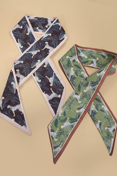 Soft Silky Skinny Twilly Scarf Necklace Wrap