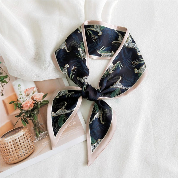 Soft Silky Skinny Twilly Scarf Necklace Wrap