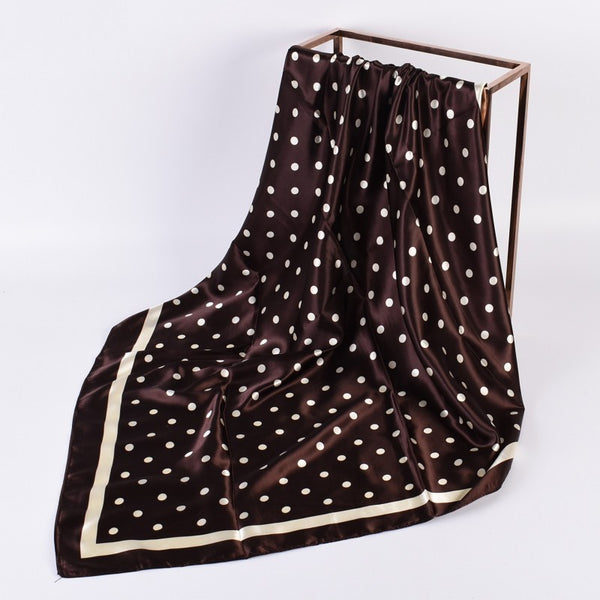 Large Polka Dot Print Bandana Scarf