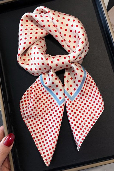 Large Polka Dot Print Bandana Scarf