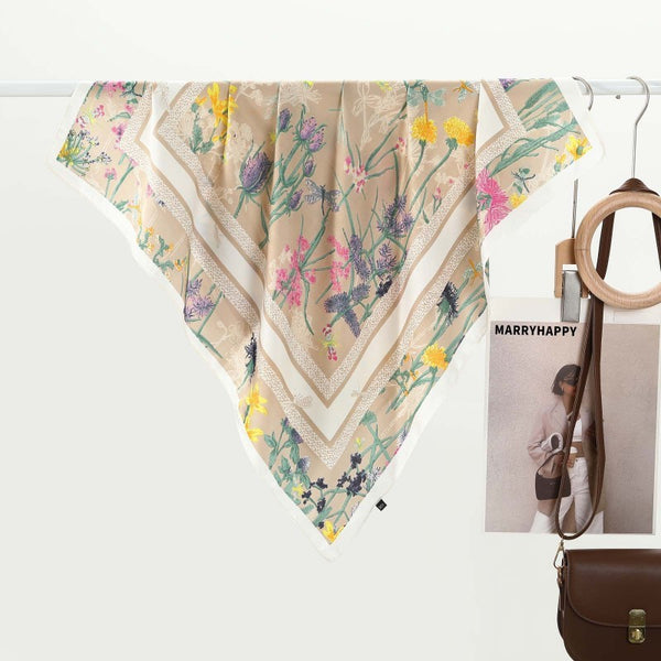 Large Print Silky Feel Bandana Scarf