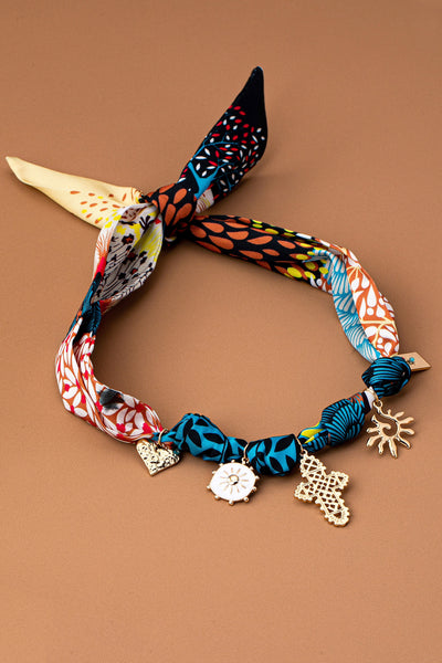 Handmade Animal Design Scarf Necklace-cross Heart