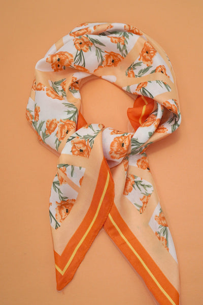Oversized Floral Print Bandana Scarf Wrap