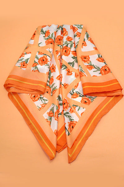 Oversized Floral Print Bandana Scarf Wrap