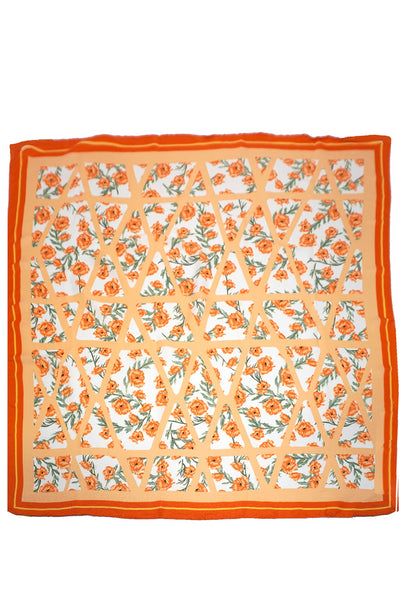 Oversized Floral Print Bandana Scarf Wrap