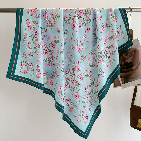 Oversized Floral Print Bandana Scarf Wrap