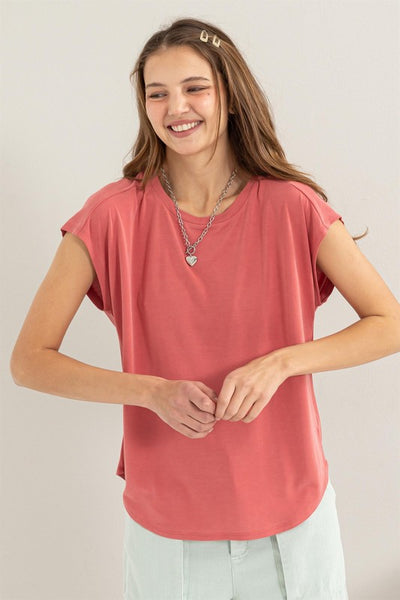 Modal Dolman Short Sleeve Top