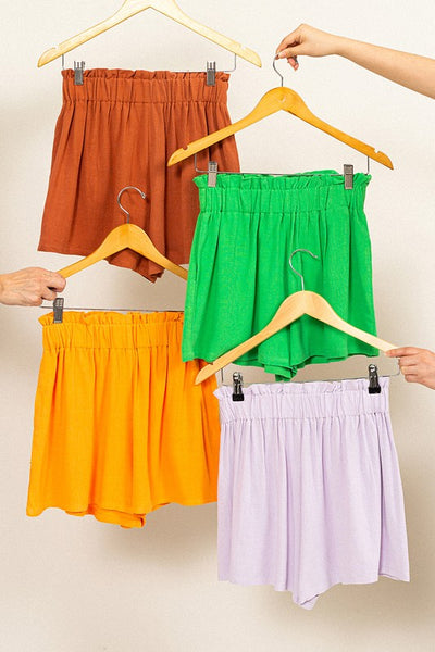 Linen Paperbag Shorts