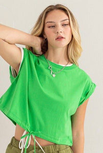 Cotton Drawstring Top