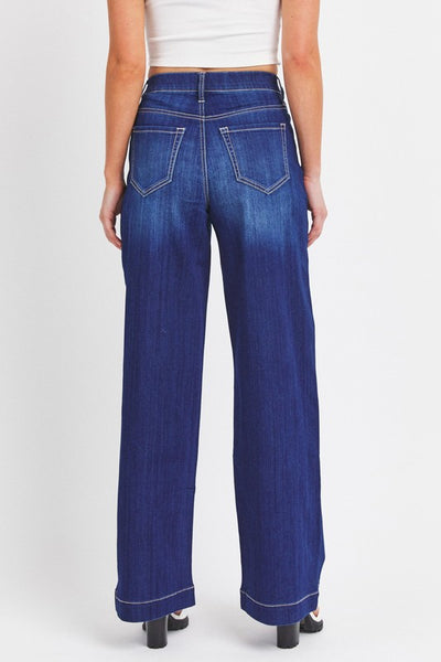 Pull On Super Stretch WideLeg Denim Jeans