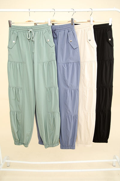 Shirring Active Jogger Pants