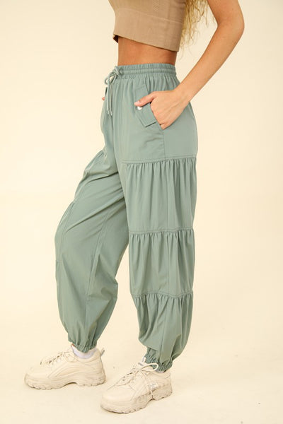 Shirring Active Jogger Pants