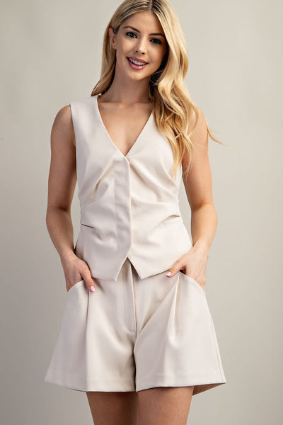 Tailored Ruched Vest Top