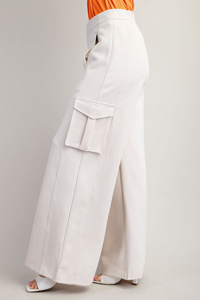 Tailored Wide Leg Cargo Pants