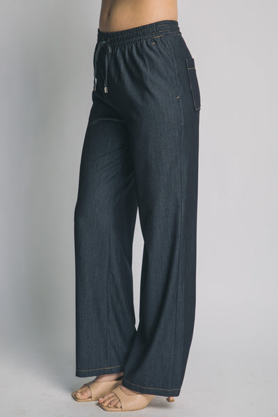 Super Soft Denim Wide Leg Pants
