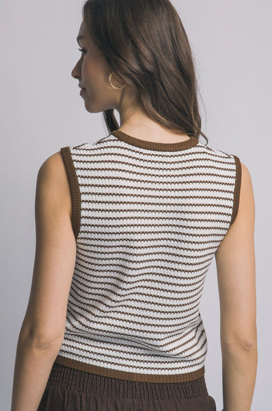 Striped Knit Vest Top