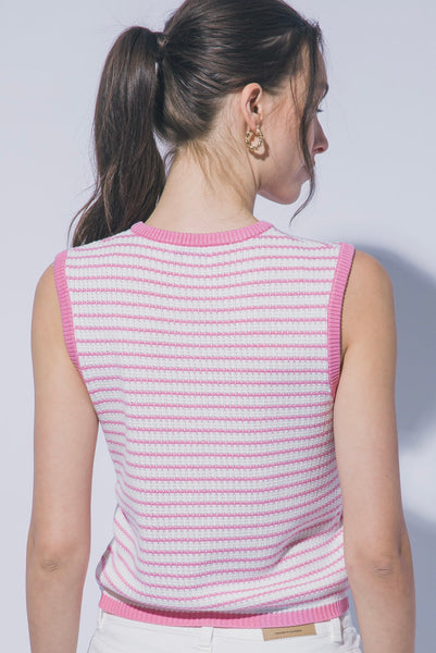 Striped Knit Vest Top