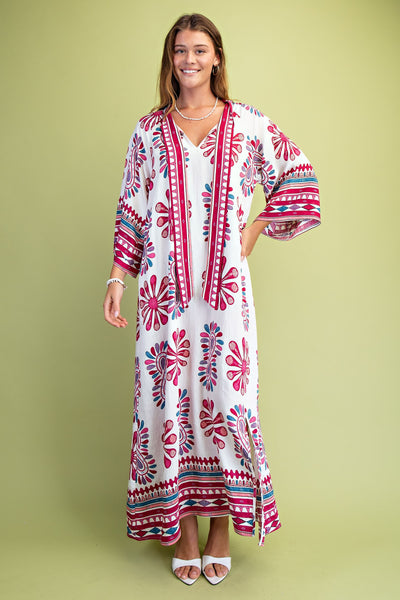 Floral Loose Fit Lounge Maxi Dress