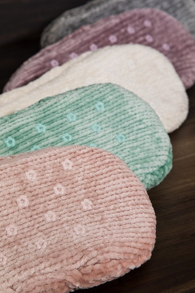 Chenille Cable Knit Slipper/Sock