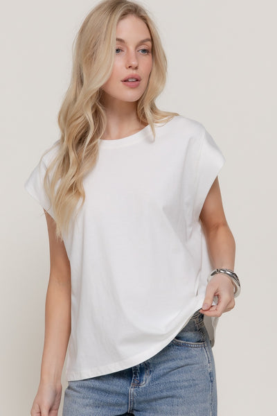 100% Cotton Sleeveless BOXY T-shirt