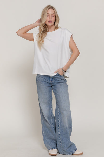 100% Cotton Sleeveless BOXY T-shirt