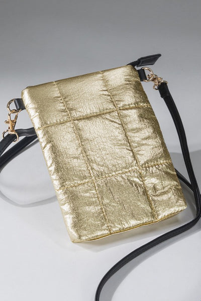 Puff Insulated Metallic Bubble Cross Body Bag