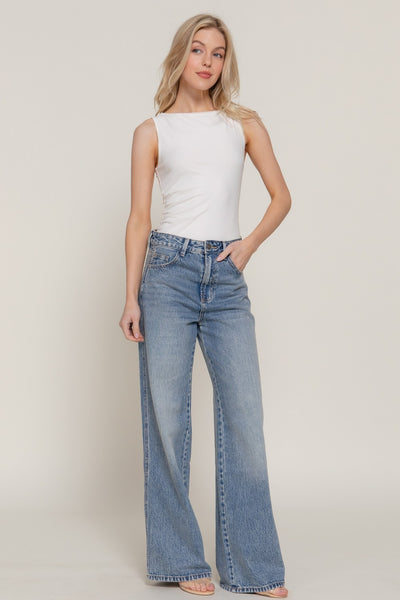 Sleeveless Shirring Mesh Bodysuit